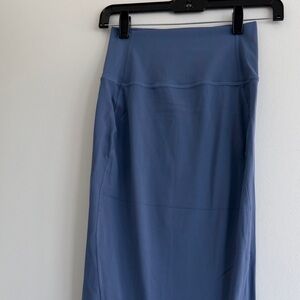 Blue Women's High-Rise Straight Skirt